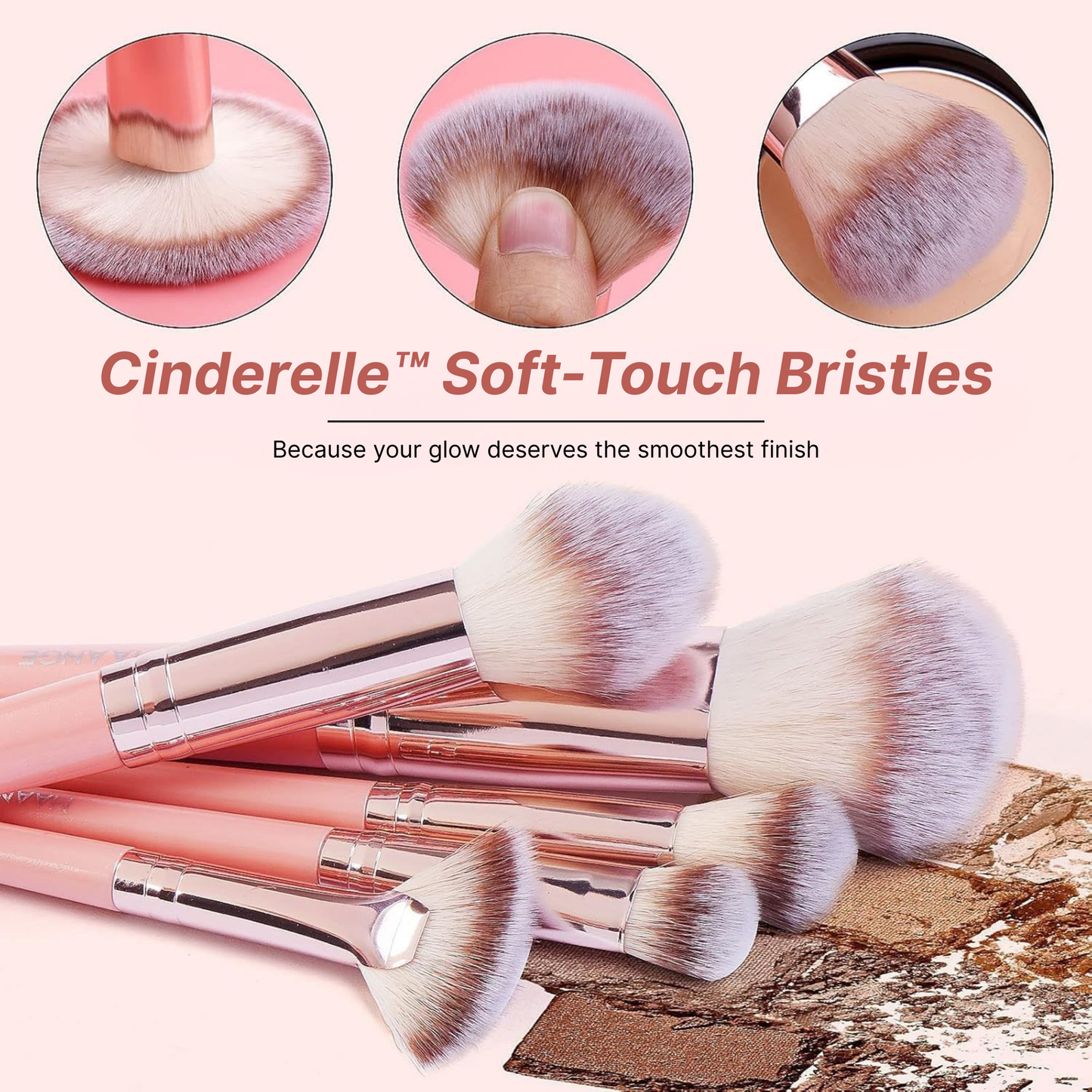Pink Bloom 42-Piece Complete Makeup Brush & Beauty Kit πΈβ¨