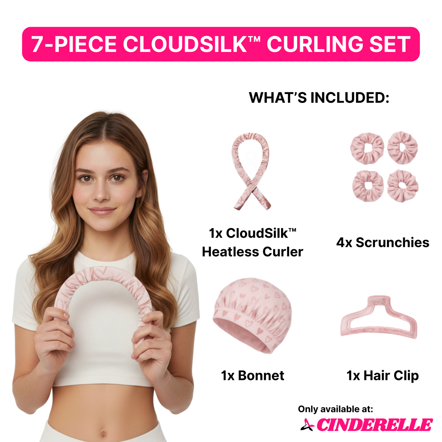 Cinderelle™ CloudSilk™ Heatless Curling Set